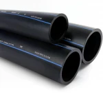 مواسير HDPE من انظمة الأنابيب PE 100 ضغط 10 بار قطر خارجي 450 مم سمك 26.7 مم لون اسود