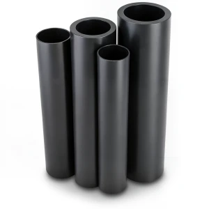 مواسير HDPE PE 63 ضغط اسمي 15.9 بار قطر خارجي 180 مم سمك 24.6 مم لون أسود