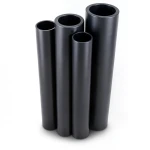 مواسير HDPE بولي ايثيلين عالي الكثافة PE 63 ضغط 10 بار قطر خارجي 630 مم سمك 57.2 مم لون أسود
