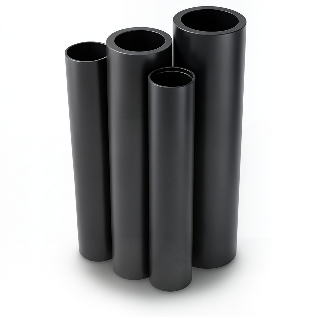 أنابيب HDPE PE 80 ضغط 12.5 بار قطر خارجي 160 مم سمك 14.6 مم لون أسود