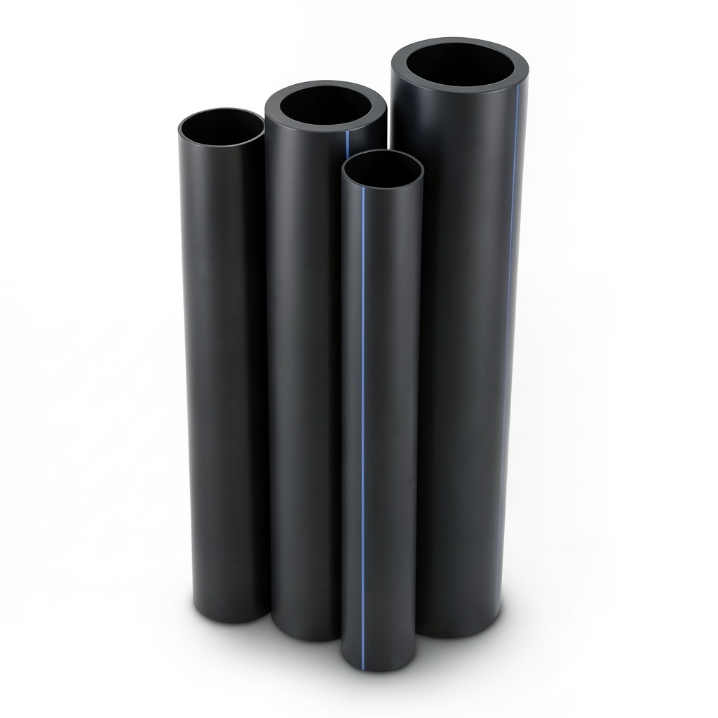 مواسير HDPE PE 63 ضغط 15.9 بار قطر 280 مم سمك 38.3 مم أسود