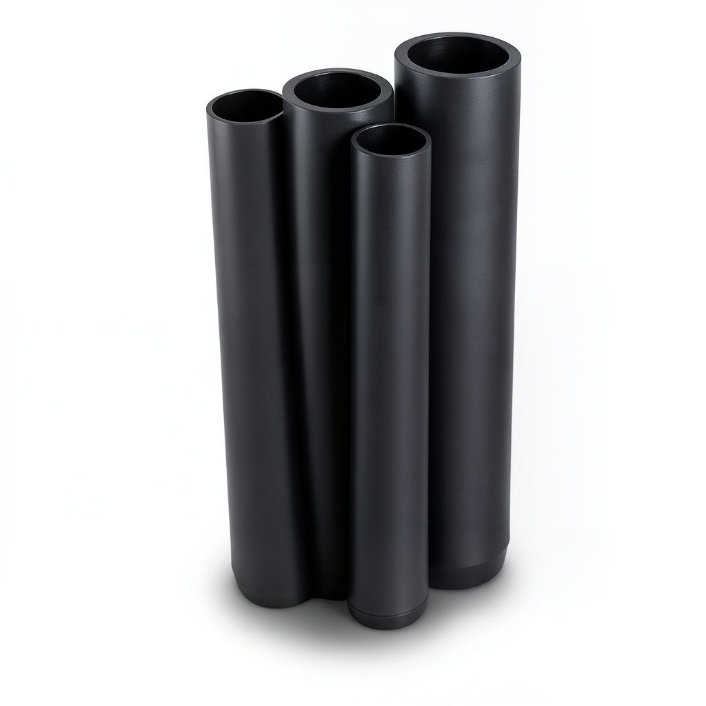 مواسير HDPE PE 100 ضغط 16 بار قطر خارجي 160 مم سمك 14.6 مم لون أسود