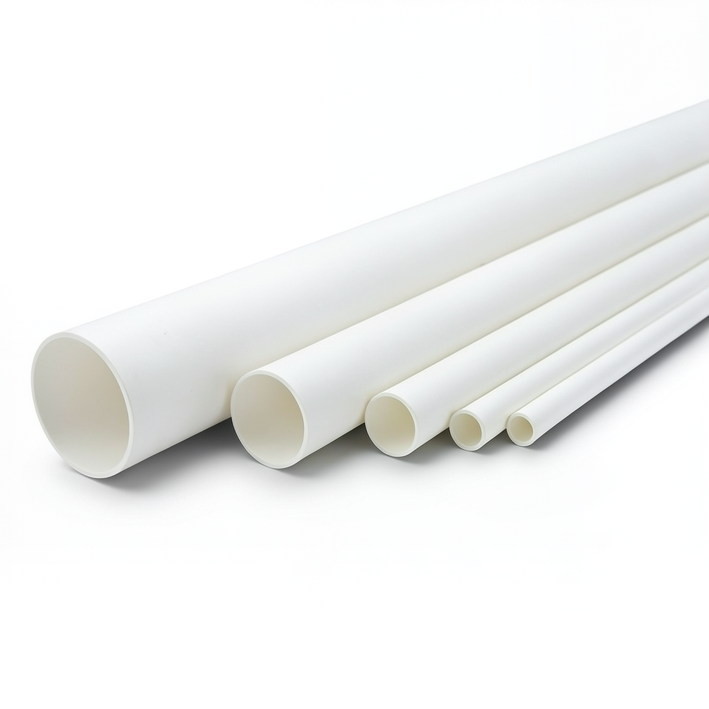 مواسير UPVC ضغط اسمي 17.2 بار قطر خارجي 1 إنش سمك 1.96 مم لون أبيض
