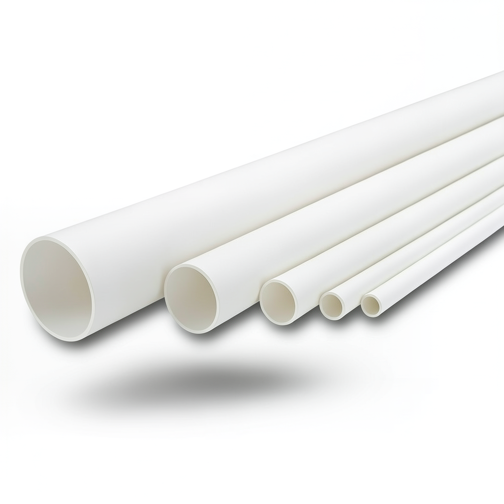 مواسير UPVC ضغط 21.7 بار مقاس 1 إنش سمك 2.46 مم لون أبيض