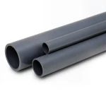 مواسير UPVC ضغط اسمي 12 بار مقاس 3 إنش سمك 4.6 مم لون رمادي غامق