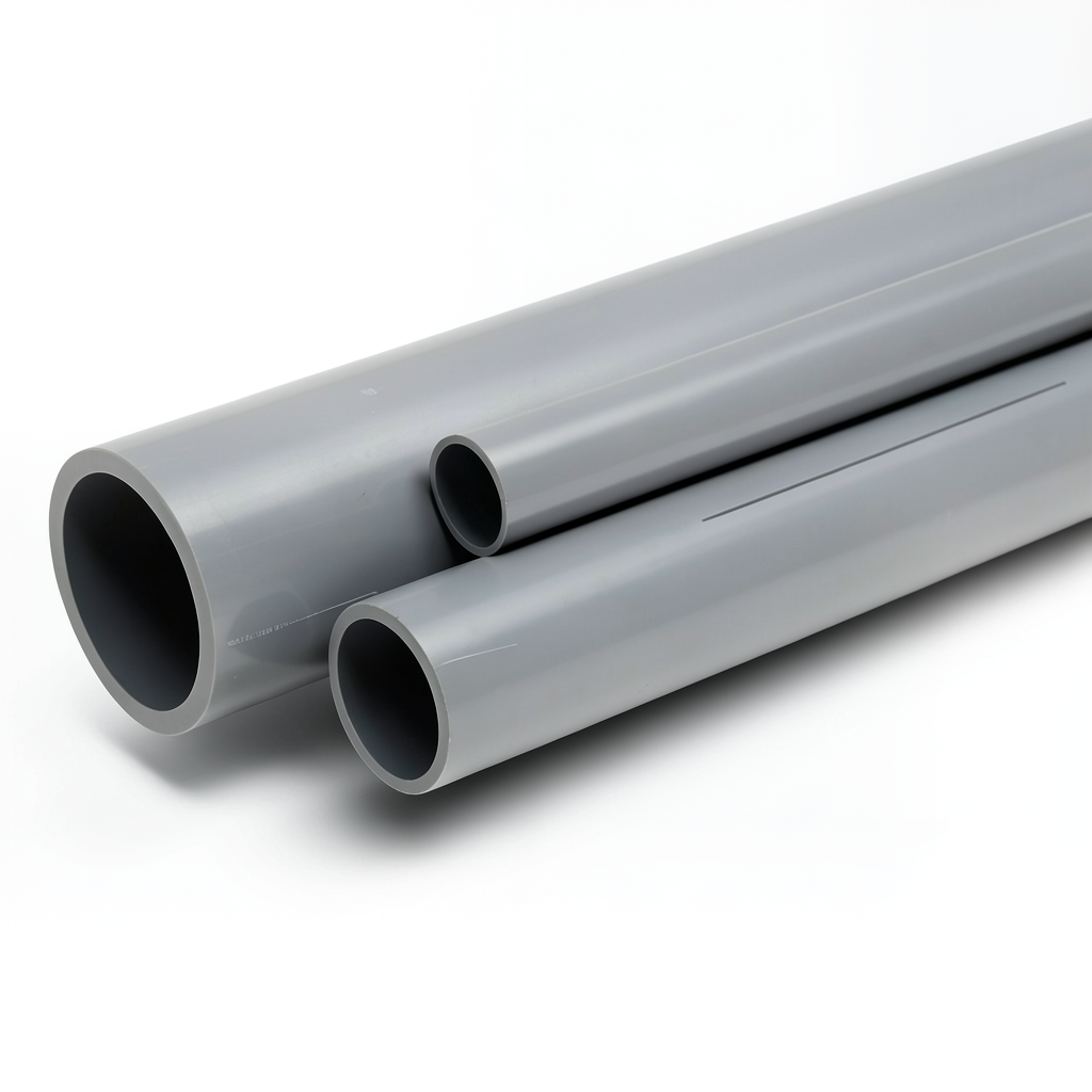 مواسير UPVC مقاس 3 إنش سمك 1.8 مم لون رمادي