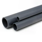 مواسير UPVC ضغط 6 بار مقاس 4 إنش سمك 3.4 مم لون رمادي غامق