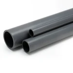 مواسير UPVC ضغط اسمي 9 بار مقاس 4 إنش سمك 4.5 مم لون رمادي غامق
