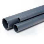 مواسير UPVC مقاس 4 إنش سمك 7.3 مم ضغط 15 بار لون رمادي غامق