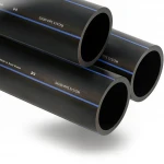 مواسير HDPE من انظمة الأنابيب PE 100 ضغط 10 بار قطر خارجي 450 مم سمك 26.7 مم لون اسود
