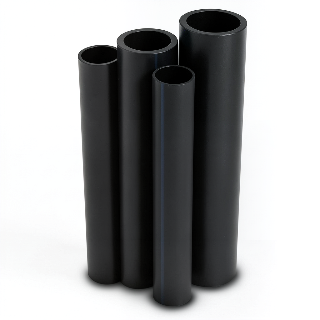 مواسير HDPE PE 80 ضغط 12.5 بار قطر خارجي 140 مم سمك 12.7 مم لون أسود