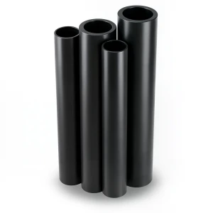 مواسير HDPE PE 63 ضغط اسمي 15.9 بار قطر خارجي 180 مم سمك 24.6 مم لون أسود