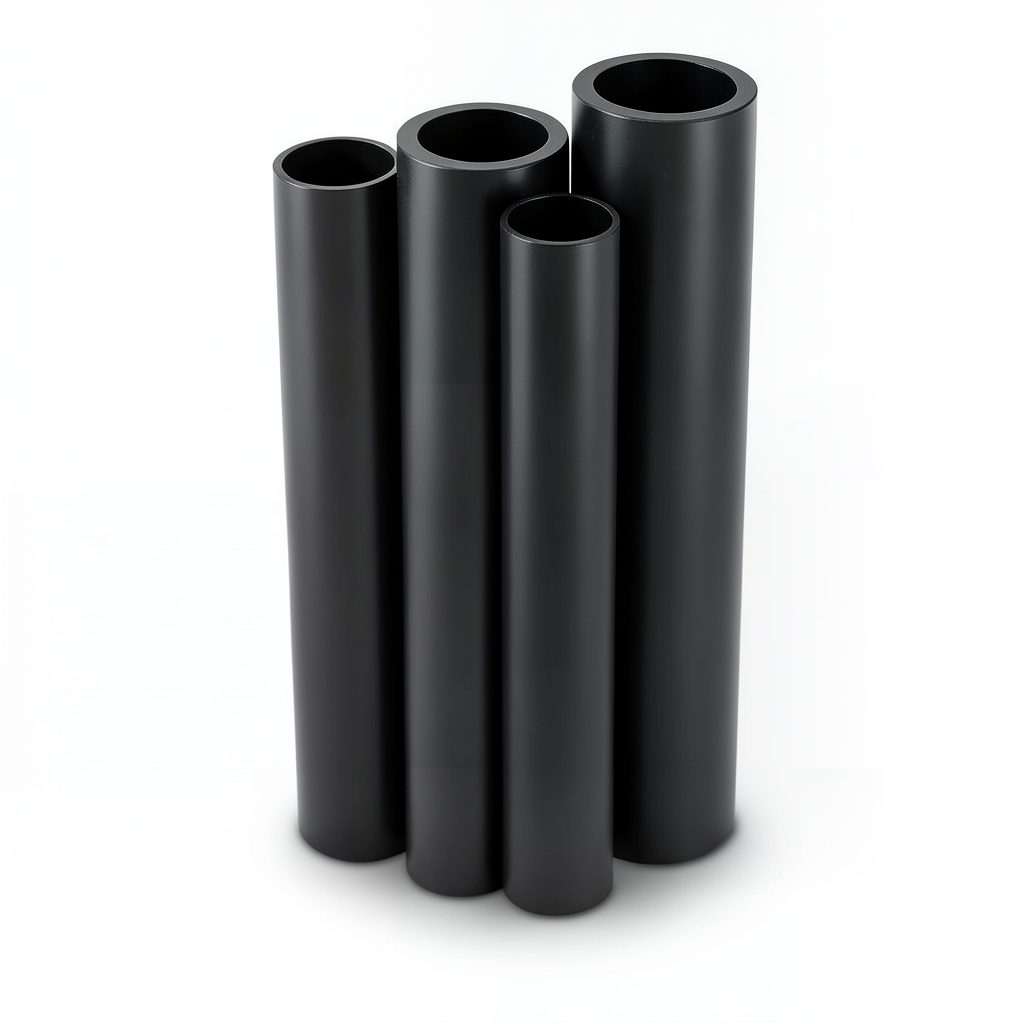 مواسير HDPE الراجحي PE 63 ضغط 15.9 بار قطر خارجي 200 مم سمك 27.4 مم لون أسود