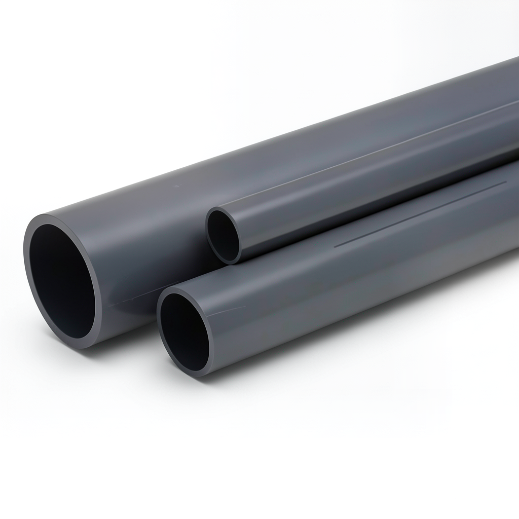 مواسير UPVC مقاس ¼ 1 إنش سمك 4.8 مم لون رمادي غامق