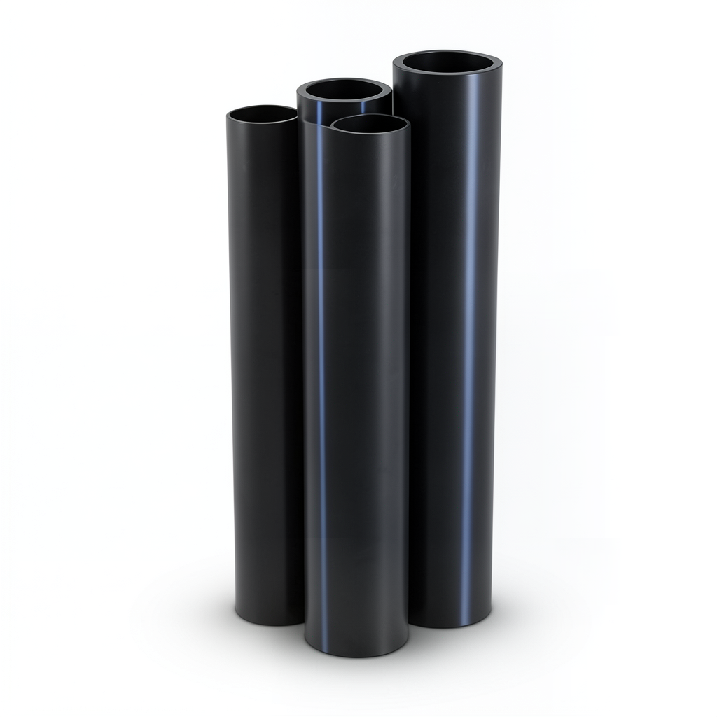 أنابيب HDPE PE 80 ضغط 12.5 بار قطر خارجي 160 مم سمك 14.6 مم لون أسود