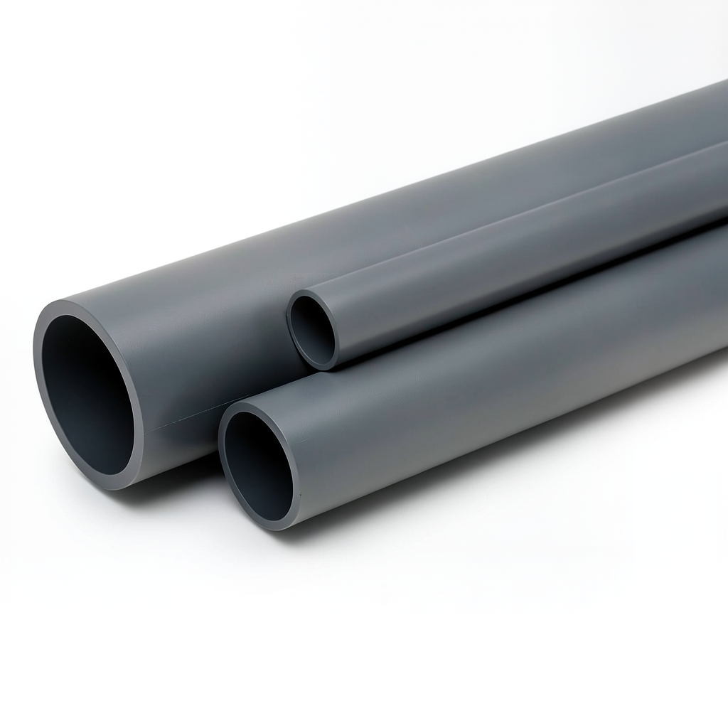 مواسير UPVC مقاس 2 إنش سمك 5.5 مم لون رمادي غامق