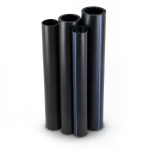 مواسير HDPE PE 63 ضغط 15.9 بار قطر 225 مم سمك 30.8 مم أسود