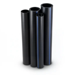مواسير HDPE PE 63 ضغط 15.9 بار قطر 225 مم سمك 30.8 مم أسود
