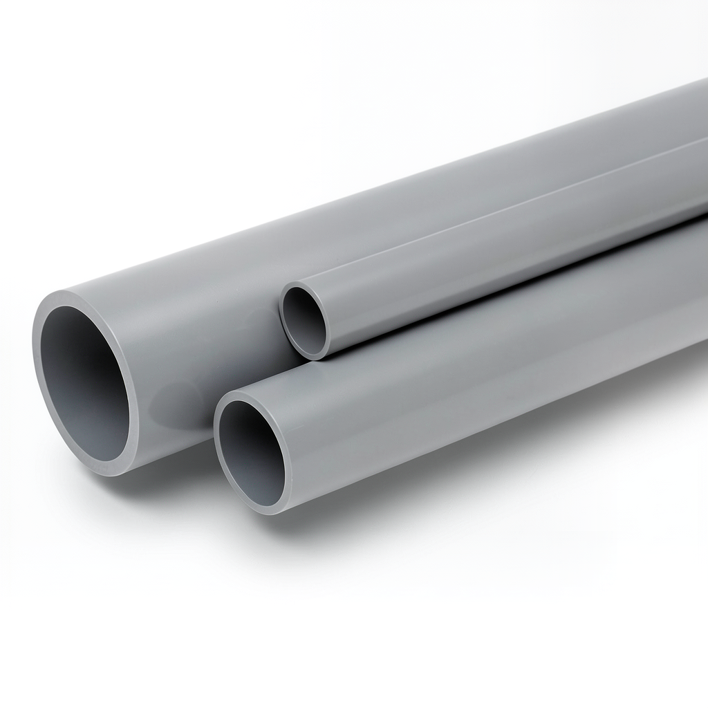 مواسير UPVC مقاس ½ 1 إنش سمك 1.8 مم لون رمادي