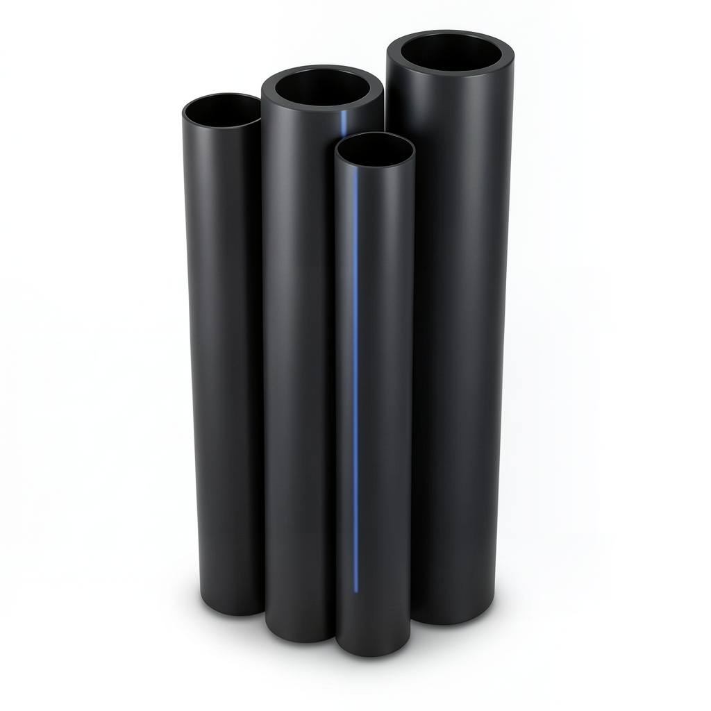 مواسير HDPE الراجحي PE 63 ضغط 15.9 بار قطر خارجي 250 مم سمك 34.2 مم لون أسود