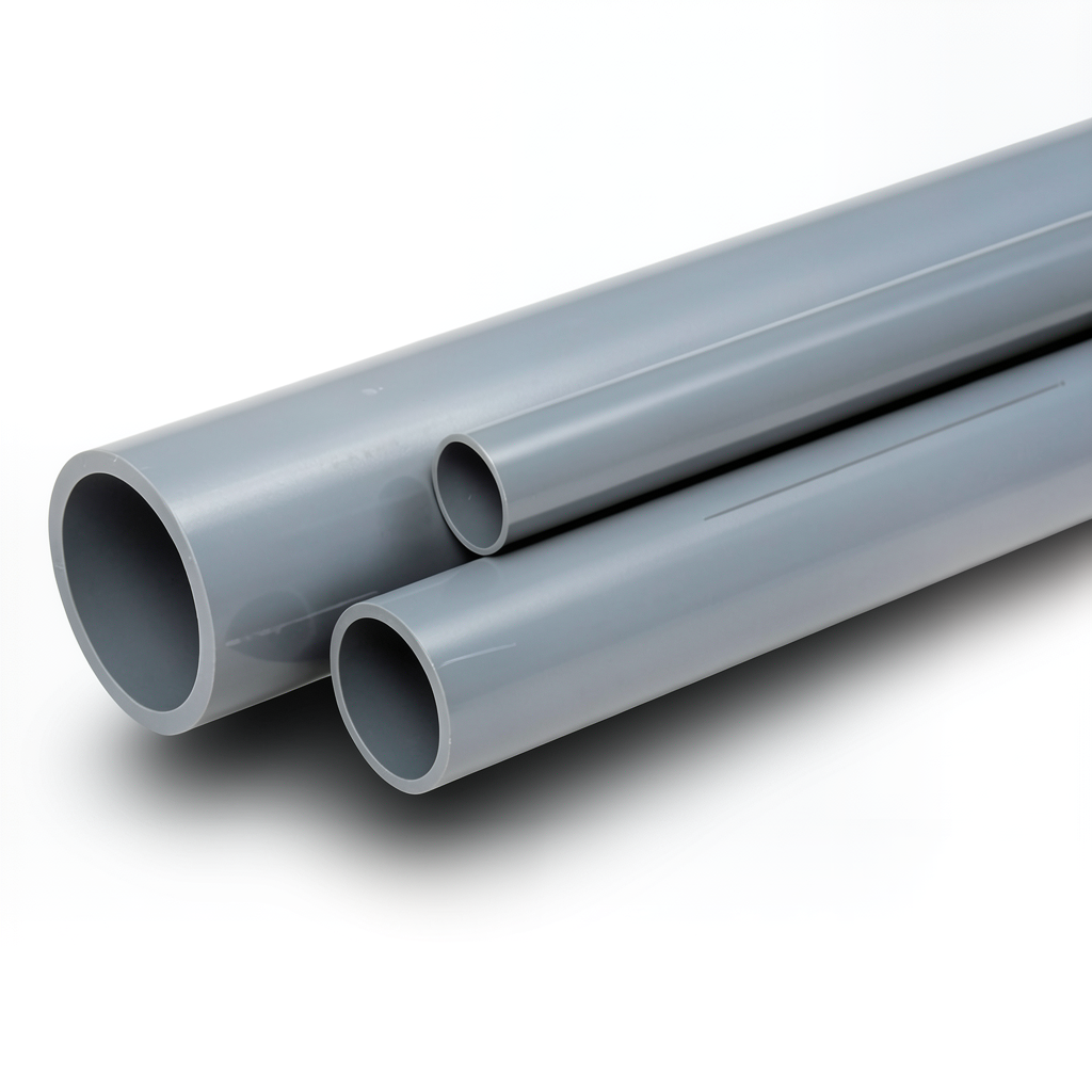مواسير UPVC مقاس 2 إنش سمك 1.8 مم لون رمادي متينة لإمدادات المياه