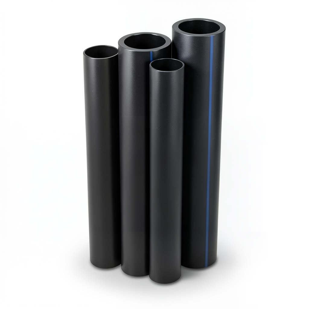 مواسير HDPE PE 63 ضغط 15.9 بار قطر 280 مم سمك 38.3 مم أسود