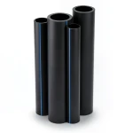 HDPE Pipe PE 100 Pressure 16 Bar 160 mm OD Thickness 14.6 mm Black