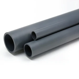 مواسير UPVC ضغط 15 بار مقاس 1/2 2 إنش سمك 4.8 مم لون رمادي غامق