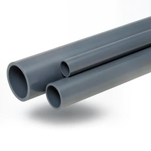 مواسير UPVC ضغط اسمي 6 بار مقاس 3 إنش سمك 2.9 مم لون رمادي غامق