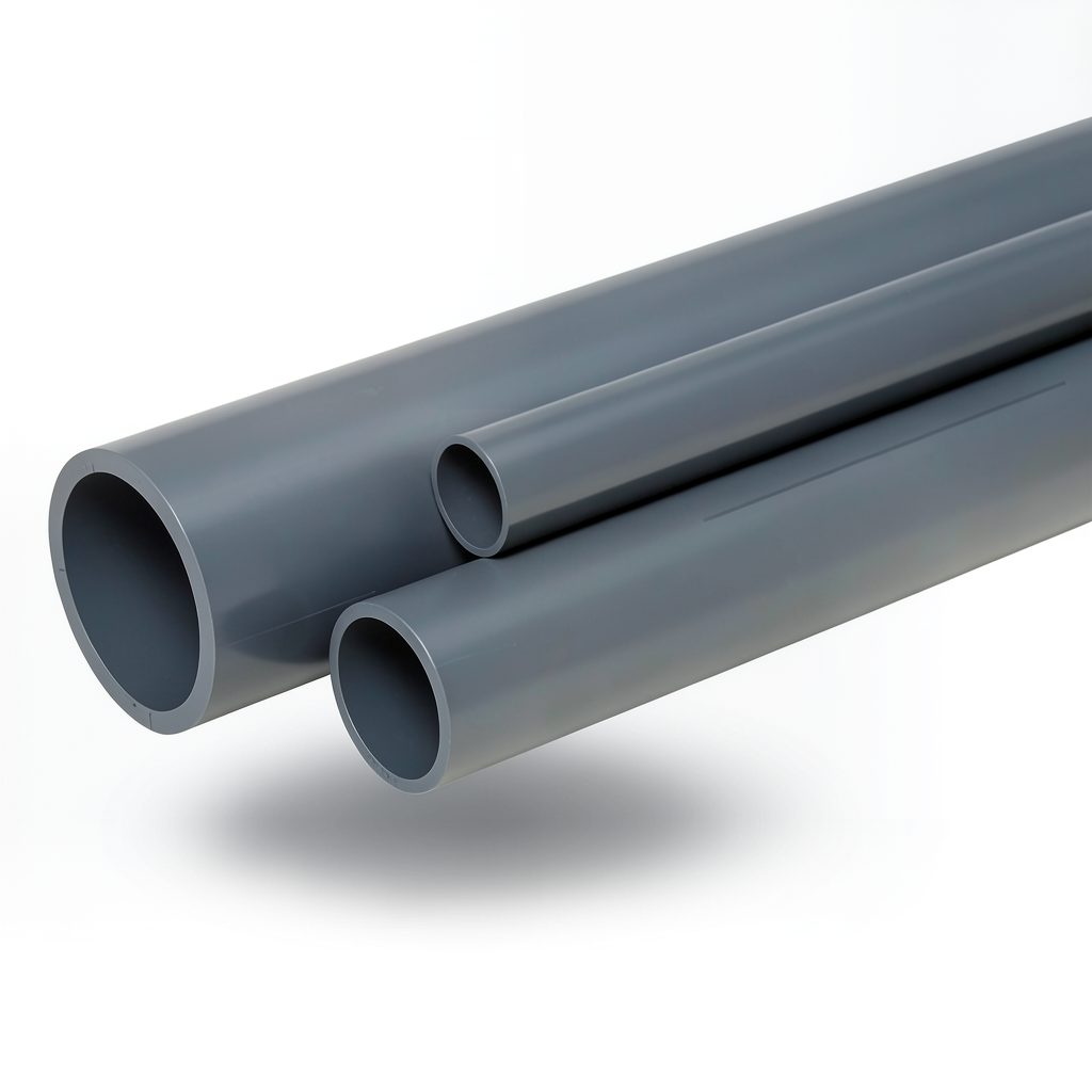 UPVC Pipes Nominal Pressure 6 Bar Size 3 inch Thickness 2.9 mm Dark Gray