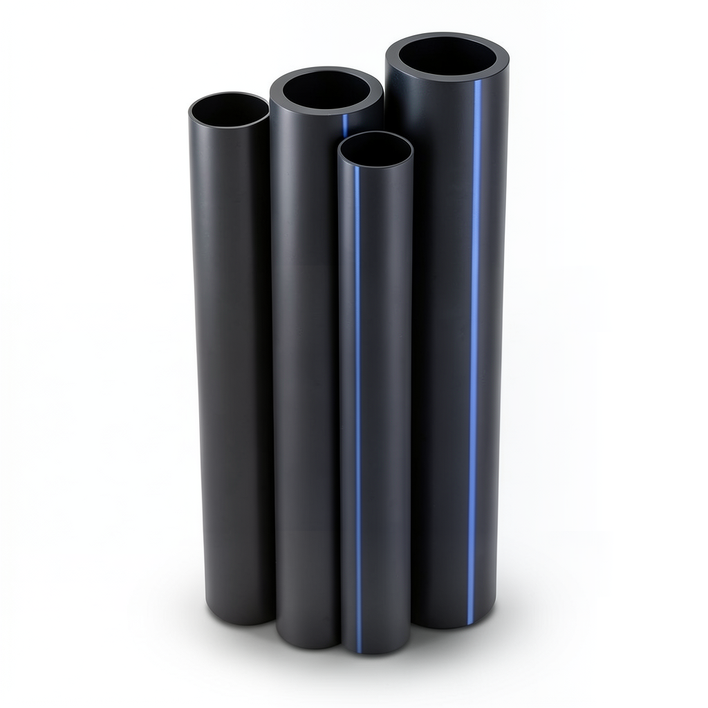 مواسير HDPE PE 80 ضغط 12.5 بار قطر خارجي 180 مم سمك 16.4 مم لون أسود