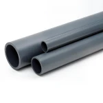 مواسير UPVC ضغط اسمي 9 بار مقاس 3 إنش سمك 3.5 مم لون رمادي غامق