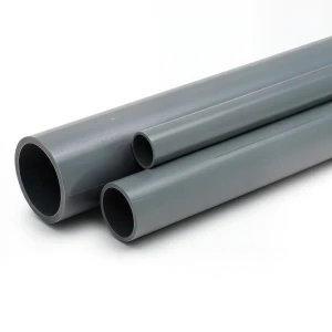 مواسير UPVC ضغط اسمي 12 بار مقاس 3 إنش سمك 4.6 مم لون رمادي غامق