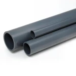 UPVC Pipes 3 Inch Size 15 Bar Pressure 5.7 mm Thickness Dark Gray