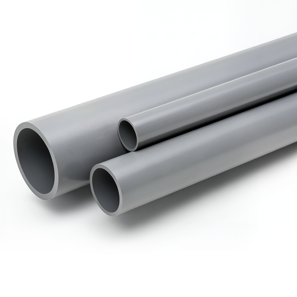 مواسير UPVC مقاس 3 إنش سمك 1.8 مم لون رمادي