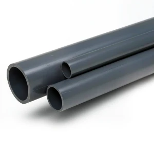 مواسير UPVC ضغط 6 بار مقاس 4 إنش سمك 3.4 مم لون رمادي غامق