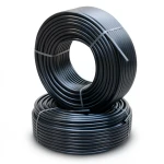 أنابيب HDPE PE 63 ضغط اسمي 15.9 بار قطر خارجي 20 مم سمك 2.8 مم لون أسود
