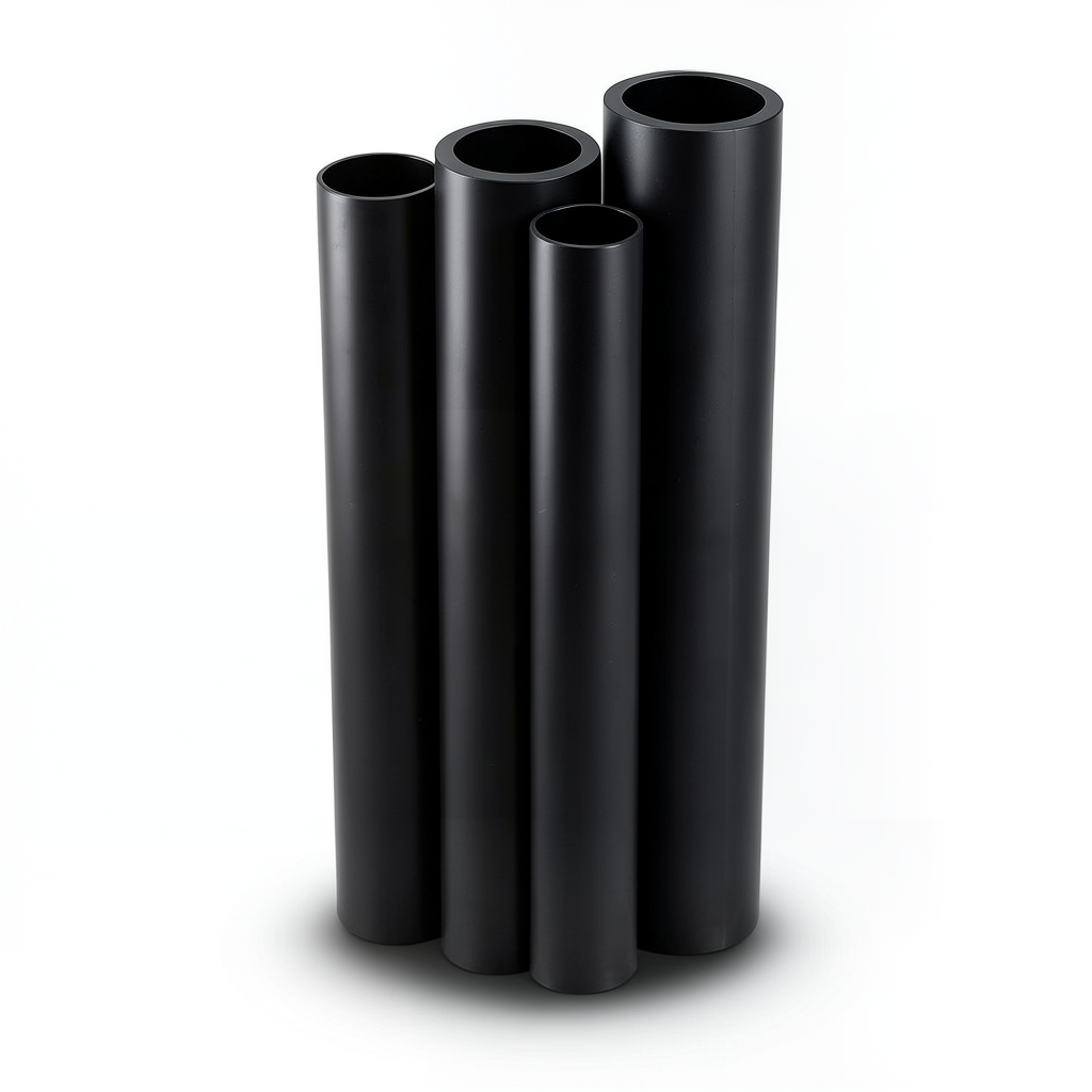 مواسير HDPE PE 80 ضغط 12.5 بار قطر خارجي 140 مم سمك 12.7 مم لون أسود