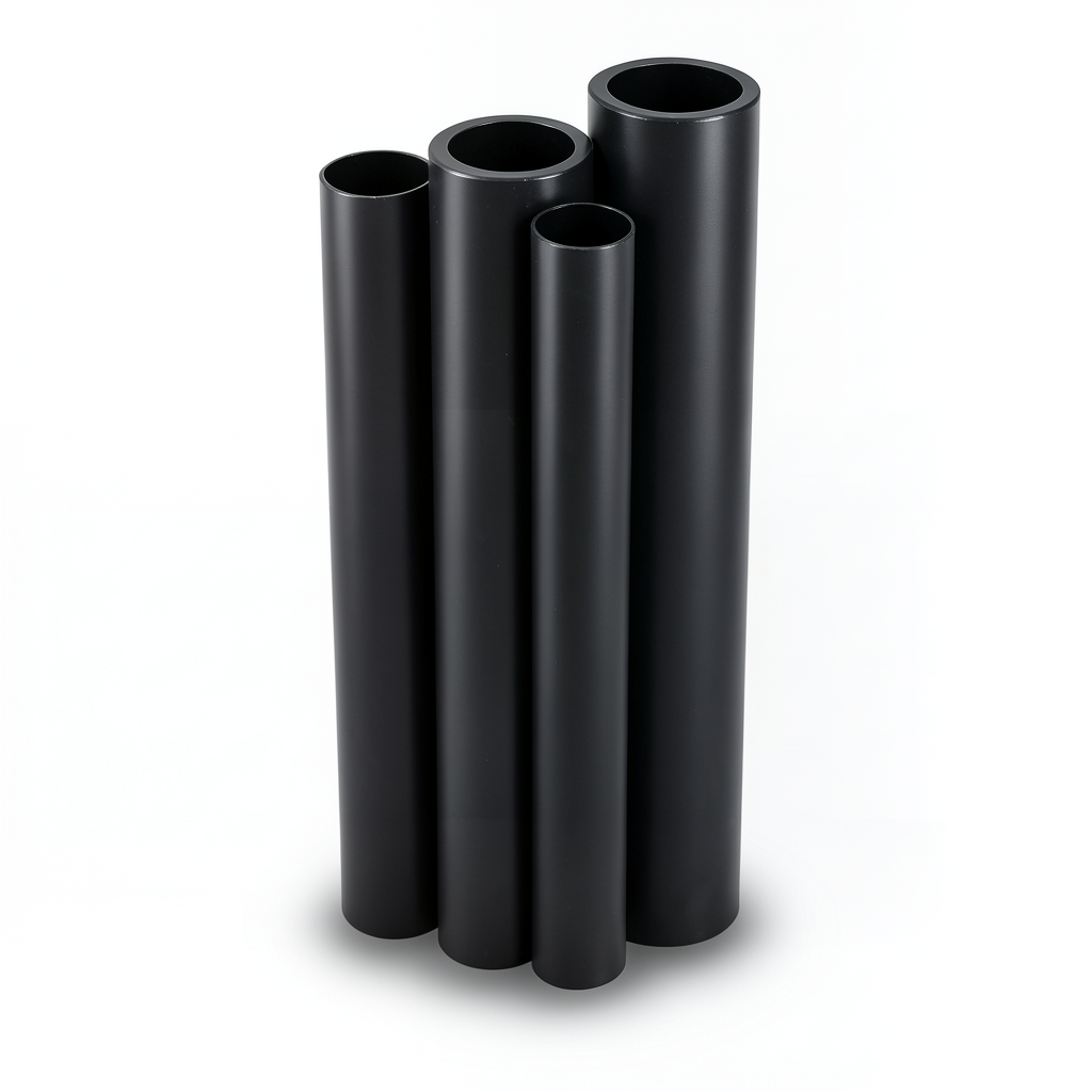 أنابيب HDPE PE 80 ضغط 12.5 بار قطر خارجي 160 مم سمك 14.6 مم لون أسود