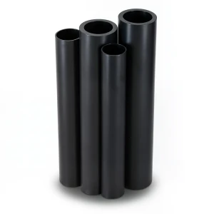 مواسير HDPE PE 63 ضغط 15.9 بار قطر 225 مم سمك 30.8 مم أسود