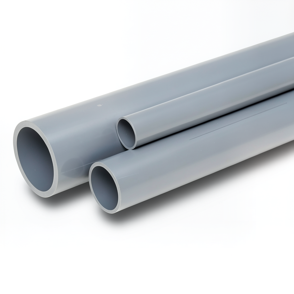 مواسير UPVC مقاس 4 إنش سمك 2.3 مم لون رمادي