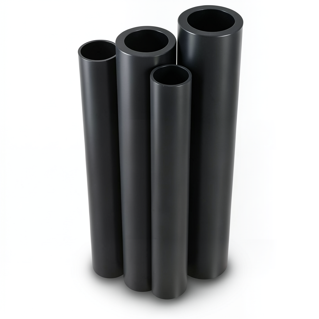 مواسير HDPE الراجحي PE 63 ضغط 15.9 بار قطر خارجي 250 مم سمك 34.2 مم لون أسود