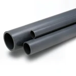UPVC Pipes 15 Bar Pressure 5 Inch Size 9 mm Thickness Dark Gray
