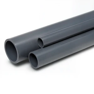 UPVC Pipes 6 Inch Size 6 Bar Pressure 4.5 mm Thickness Dark Gray