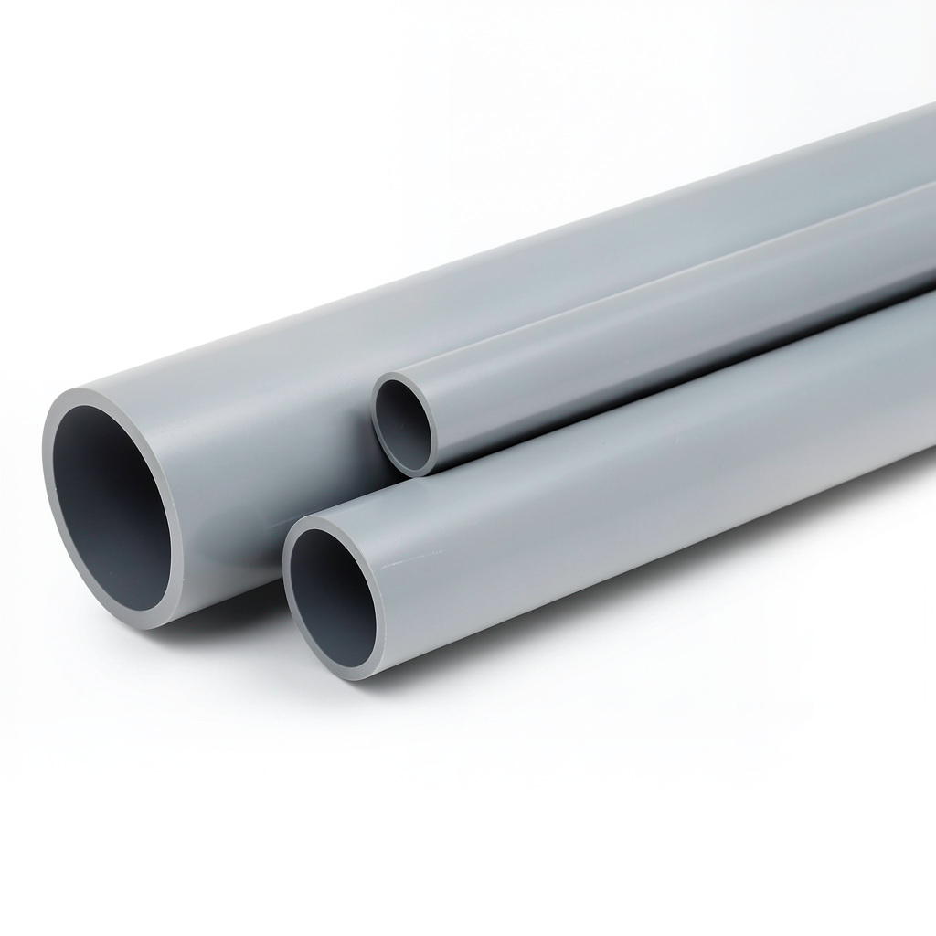 مواسير UPVC مقاس 6 إنش سمك 3.1 مم لون رمادي