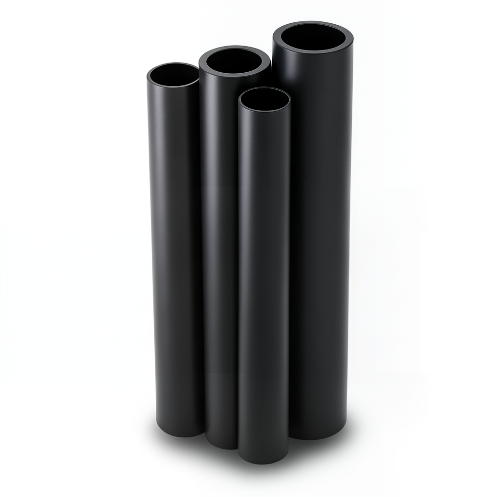 HDPE Pipes PE 100 Pressure 16 Bar Outside Diameter 200 mm Thickness 18.2 mm Black