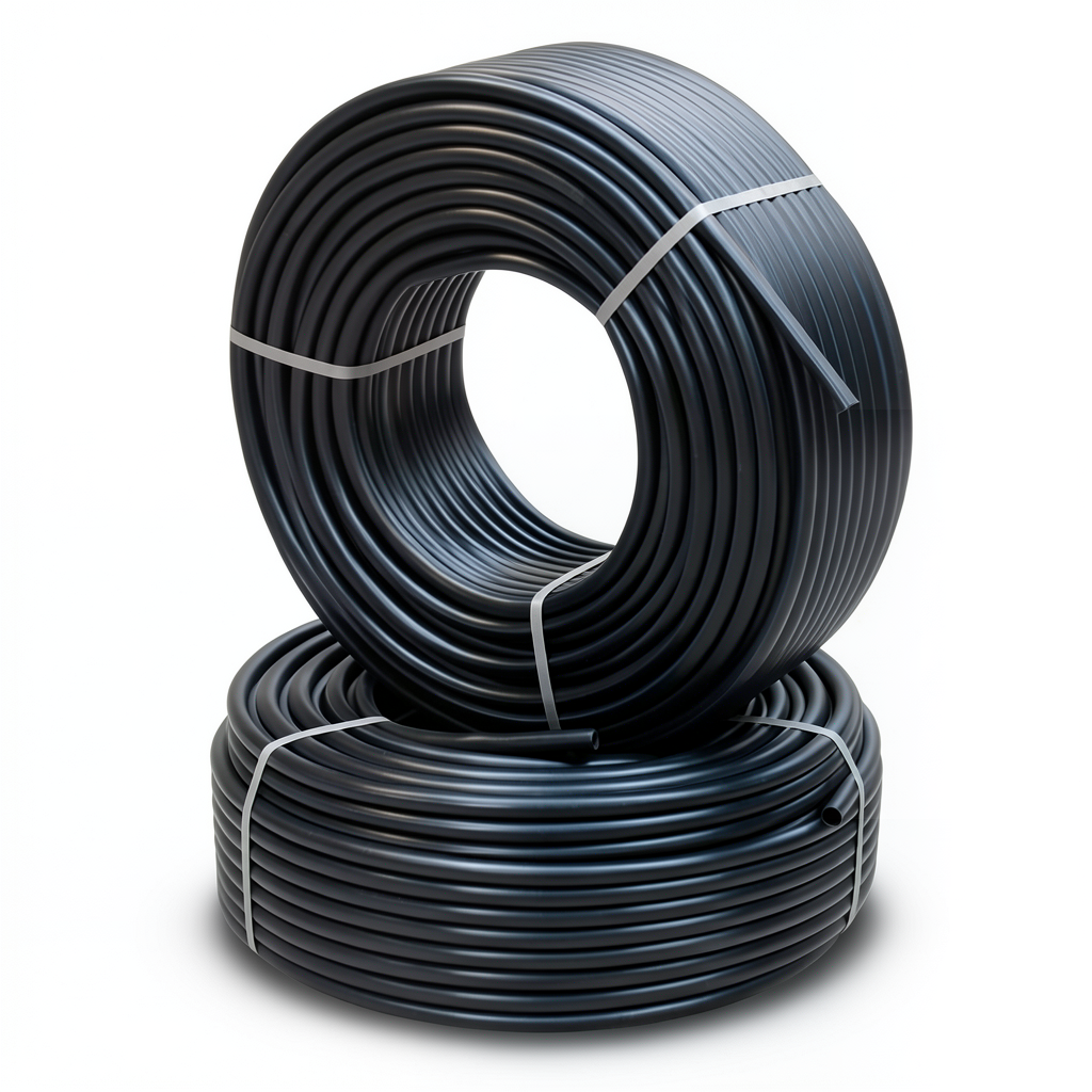 أنابيب HDPE PE 63 ضغط 15.9 بار قطر 75 مم سمك 10.3 مم أسود