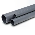 UPVC Pipes 5 Inch 12 Bar Pressure 7.3 mm Thickness Dark Gray