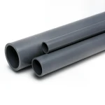 مواسير UPVC مقاس 6 إنش ضغط 12 بار سمك 8.8 مم لون رمادي غامق