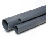 مواسير UPVC مقاس 8 إنش ضغط 6 بار سمك 5.3 مم لون رمادي غامق